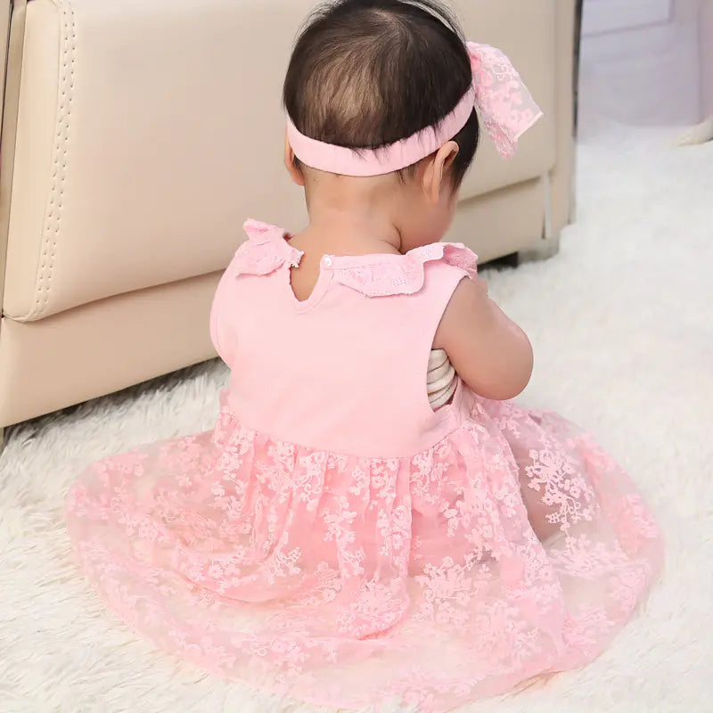 Summer Princess Dress for Girls with Bow Sleeves