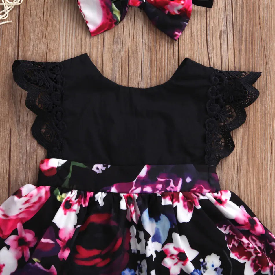 Floral Sleeveless Romper for Infants and Toddlers