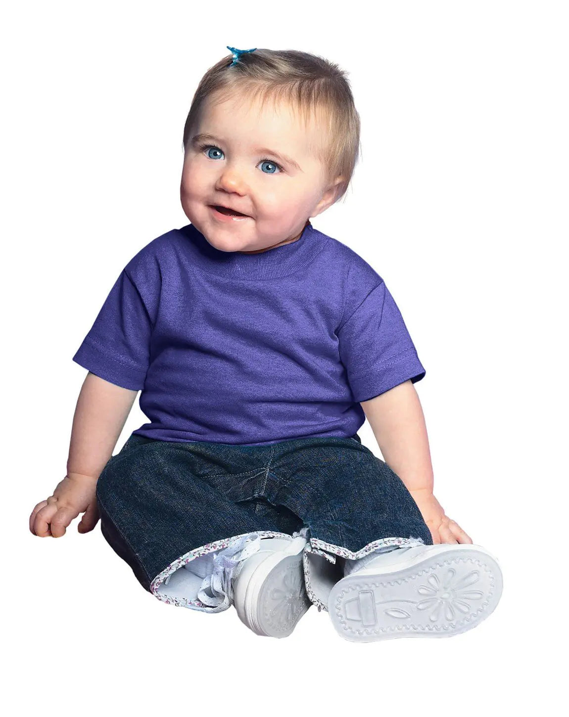 RABBIT SKINS™ Infant 100% Cotton Jersey Short Sleeve Tee (Purple 12 Months)