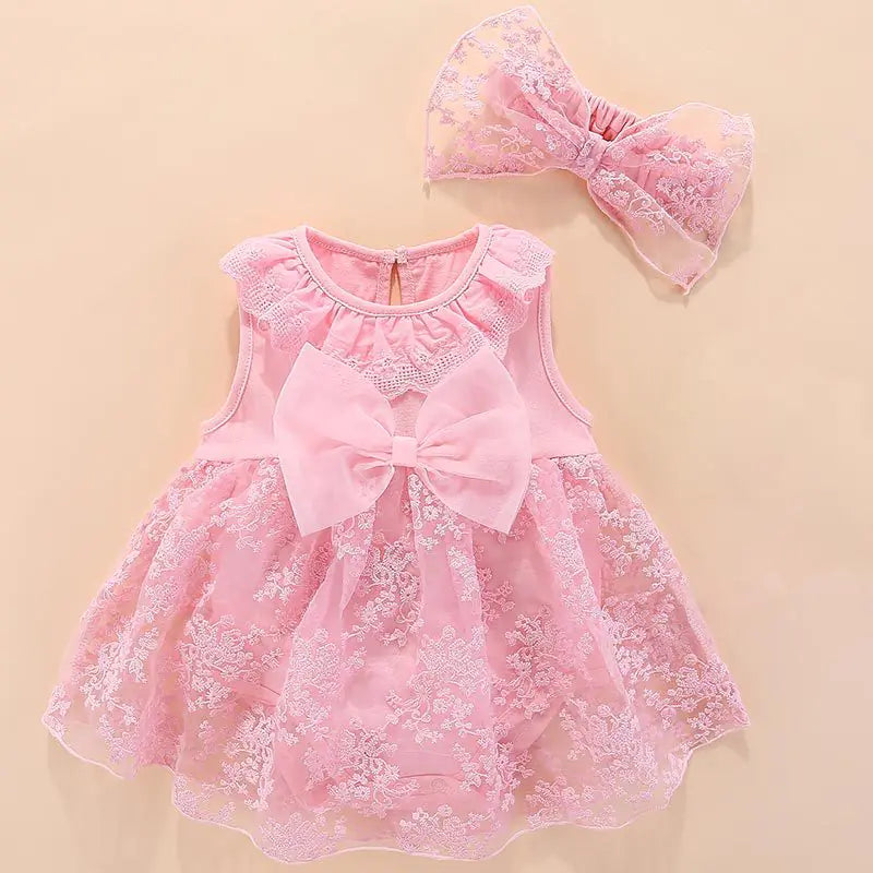 Summer Princess Dress for Girls with Bow Sleeves