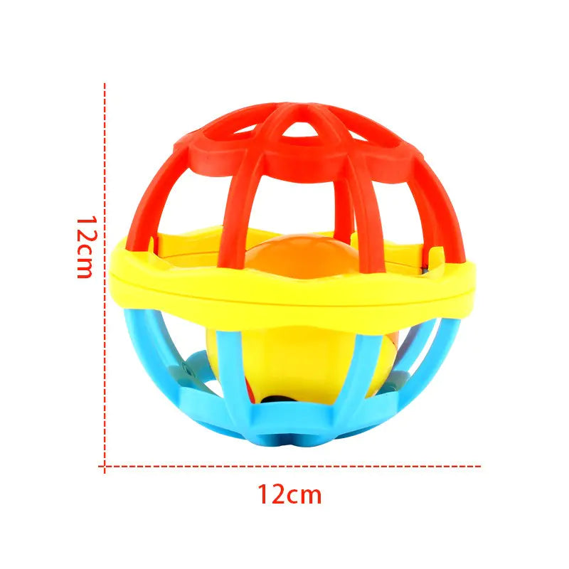 Early Education Bell Ball, Soft Rubber Rattle Toy