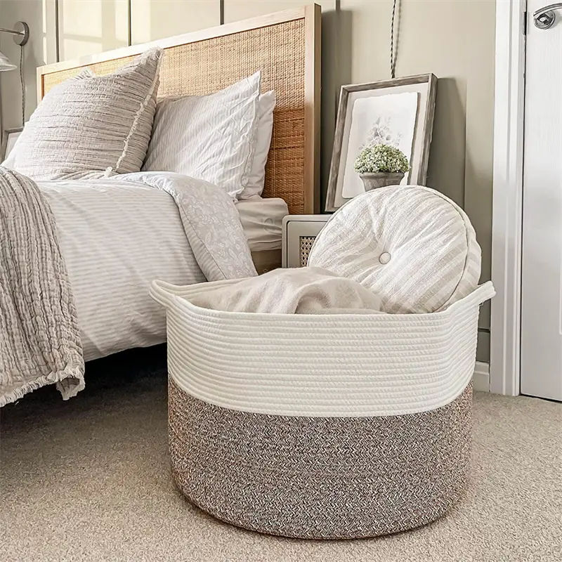 XXXLarge Cotton Rope Storage Basket for Baby Toys