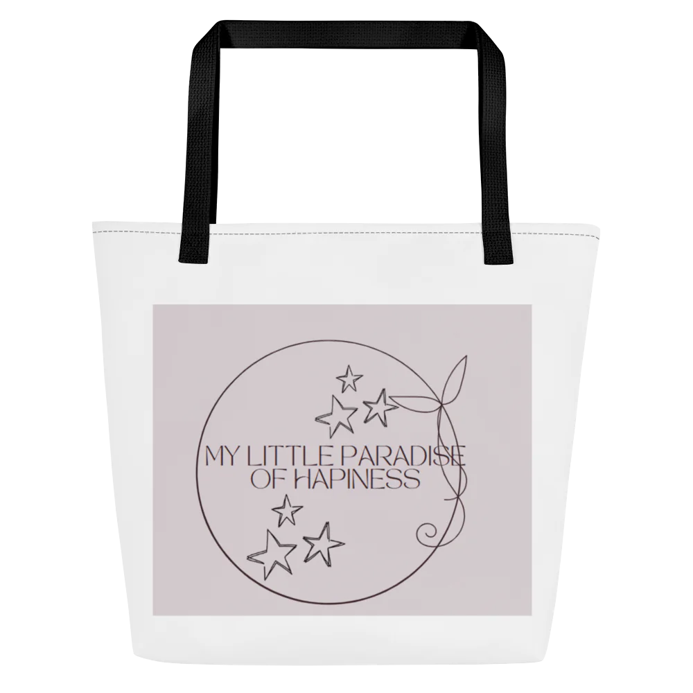 All-Over Print Large Tote Bag w/ Pocket