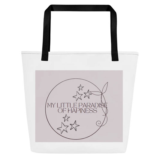 All-Over Print Large Tote Bag w/ Pocket