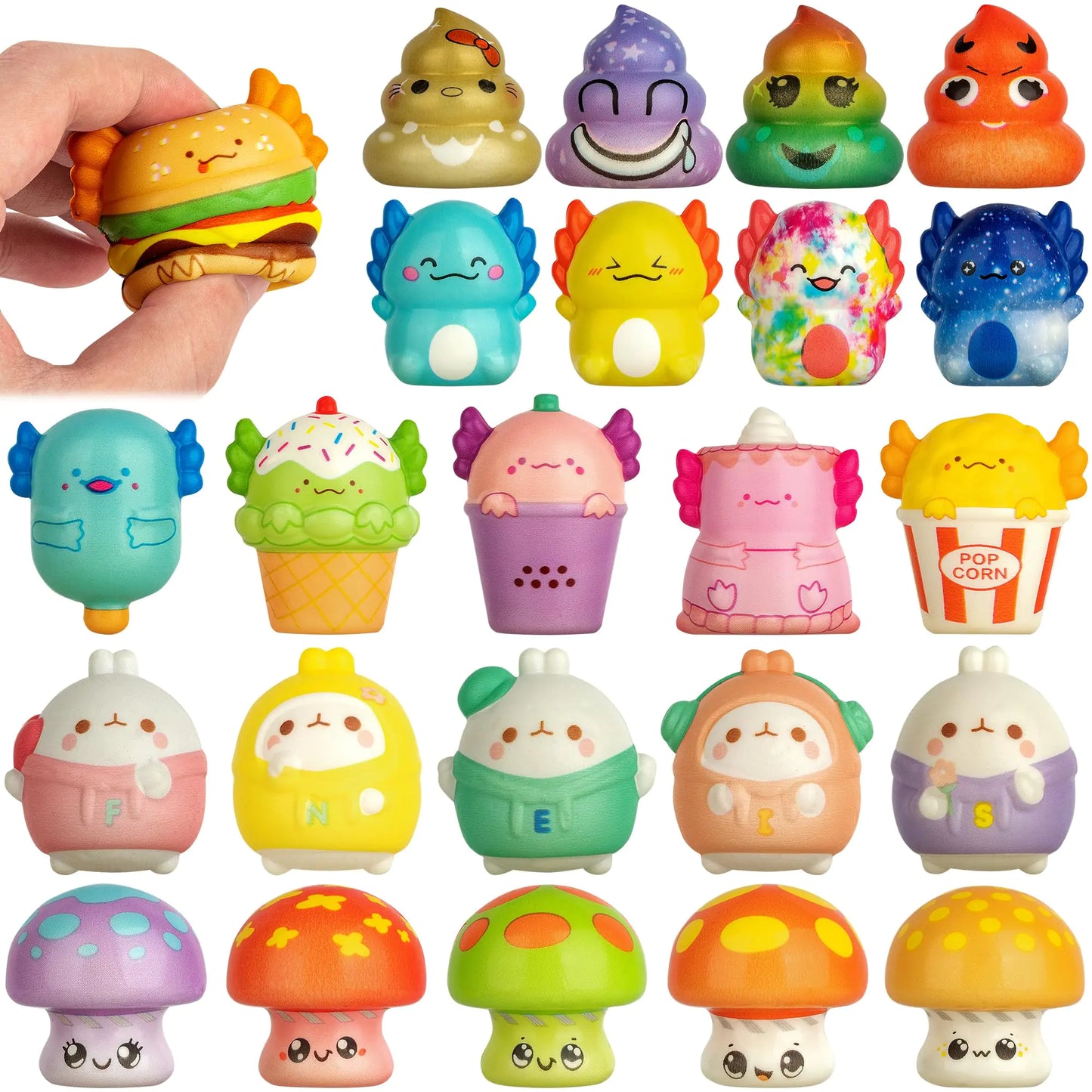 30 PCS Squishy Toys for Kids Party Favors for Kids  Animal Squishies for Kids Goodie Bags Stuffers for Kids Birthday Gifts for Boys & Girls Prizes for Kids Classroom