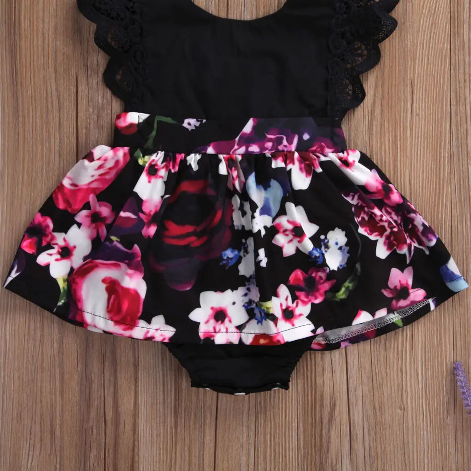 Floral Sleeveless Romper for Infants and Toddlers