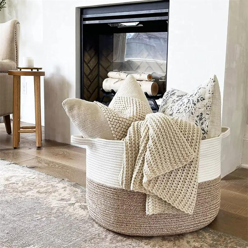 XXXLarge Cotton Rope Storage Basket for Baby Toys