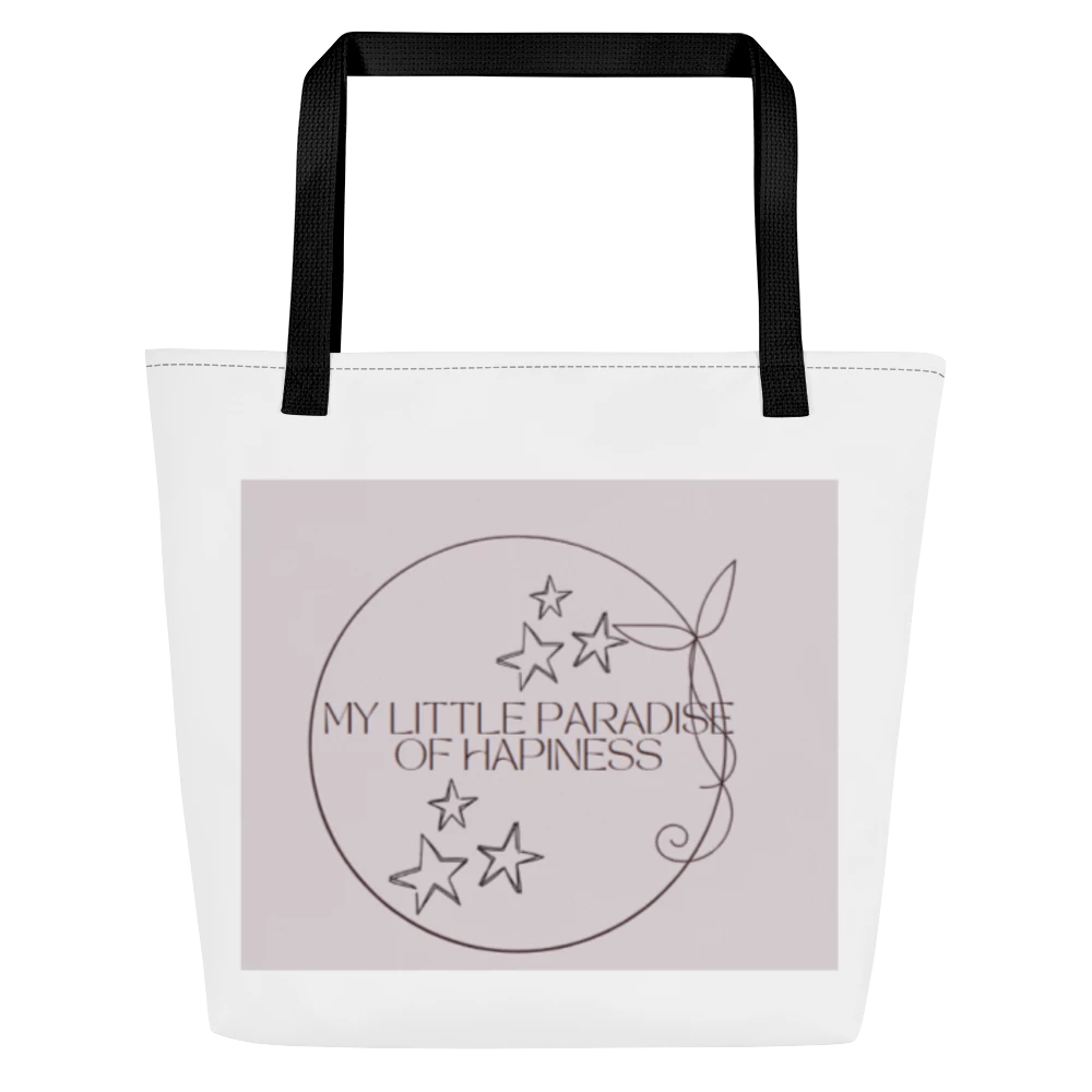 All-Over Print Large Tote Bag w/ Pocket