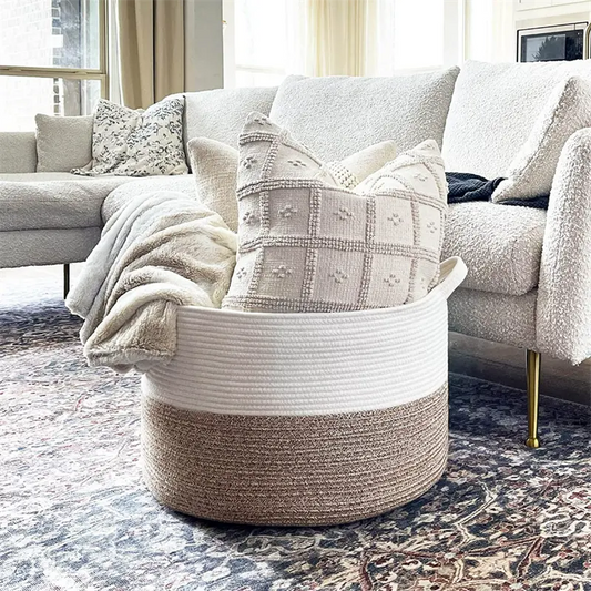 XXXLarge Cotton Rope Storage Basket for Baby Toys