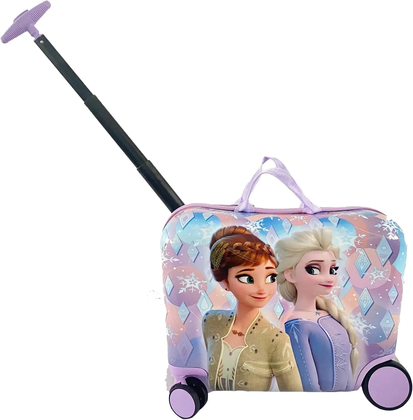 Disney Frozen Ride on Suitcase for Kids 18 Suitcase with Seat for Kids Riding Suitcase for Kids Cute Lightweight Kids Travel Suitcase Trolley