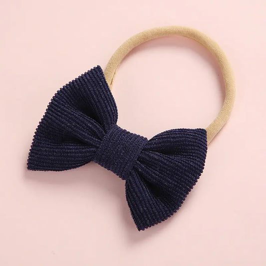 Multicolor Corduroy Bow Headband for Babies