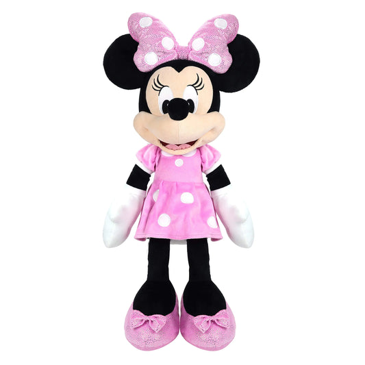 Disney Junior Mickey Mouse Jumbo 25-inch Plush Minnie Mouse Doll Pink Super Soft Plush Kids Toys for Ages 2 Up by Just Play