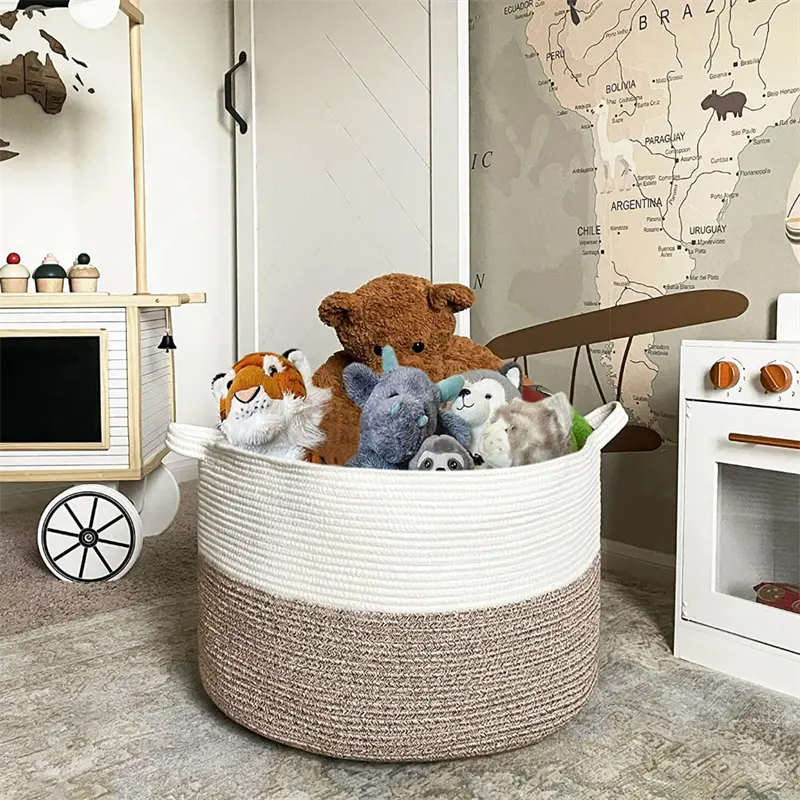XXXLarge Cotton Rope Storage Basket for Baby Toys