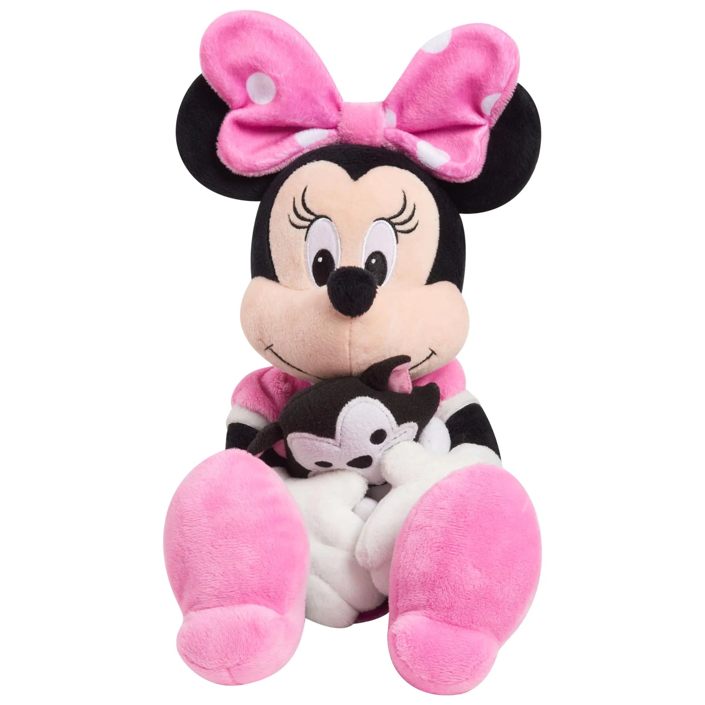DISNEY CLASSIC Lil Friends Minnie Mouse and Figaro 16.5-inch Large Plushie Stuffed Animal Kids Toys for Ages 2 Up by Just Play