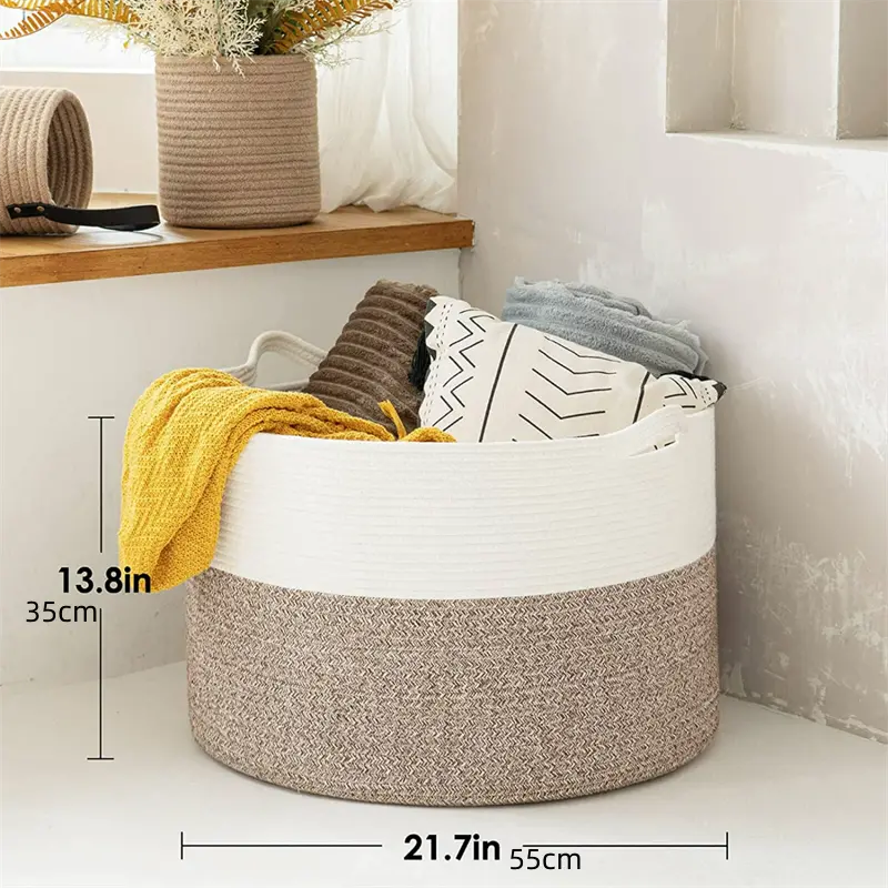 XXXLarge Cotton Rope Storage Basket for Baby Toys