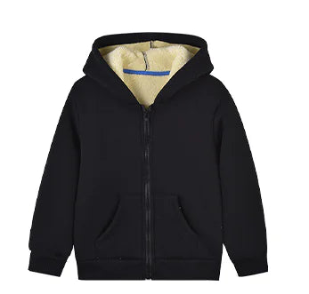 Kids' Fleece-Lined Hoodie with Hood (One Piece)